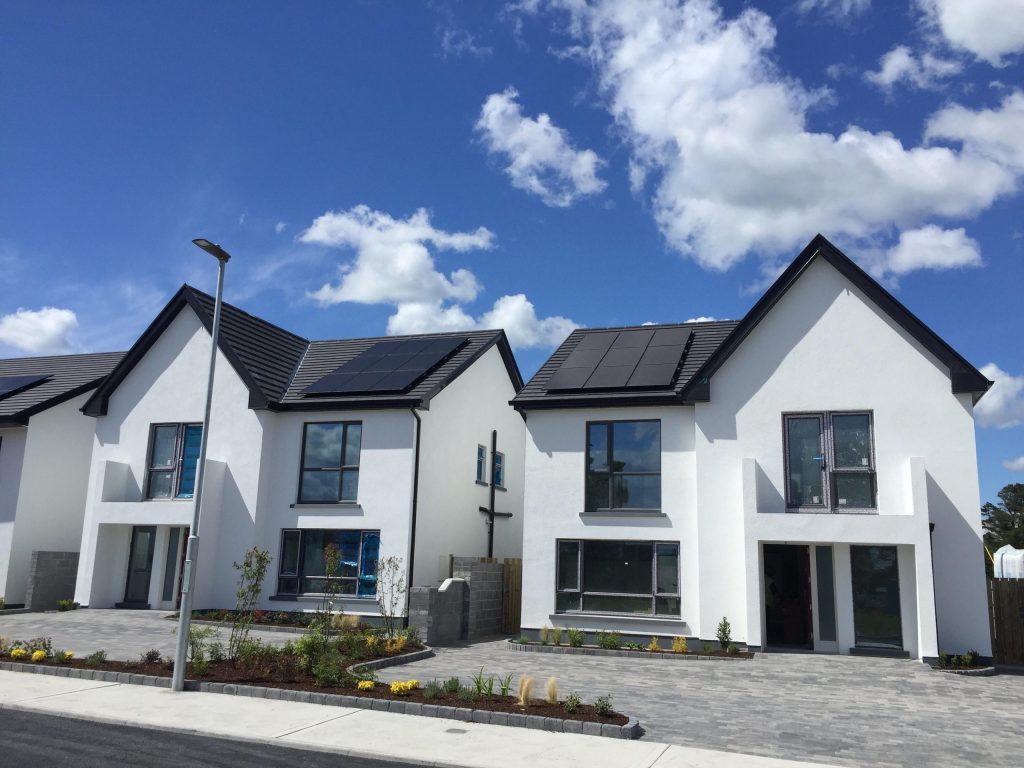 solar panels on a family home