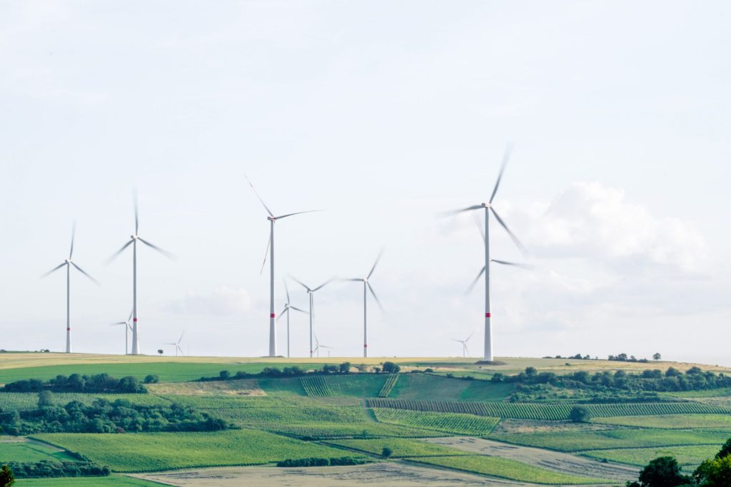 Wind turbines farm